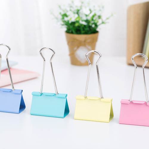 Deli colorful long tail ticket clip/swallowtail clip/data clip 1-6# large, medium and small sizes with complete specifications