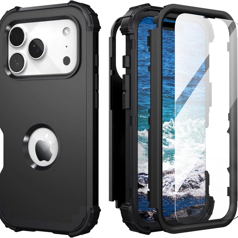 Three-In-One Four-Corner Anti-Fall Robot Phone Case Suitable for iPhone 18 Pro Max Airbag Protective Cover Apple 17 Three-In-One Four-Corner Anti-Fall Robot Phone Case Suitable for iPhone 18 Pro Max Airbag Protective Cover Apple 17