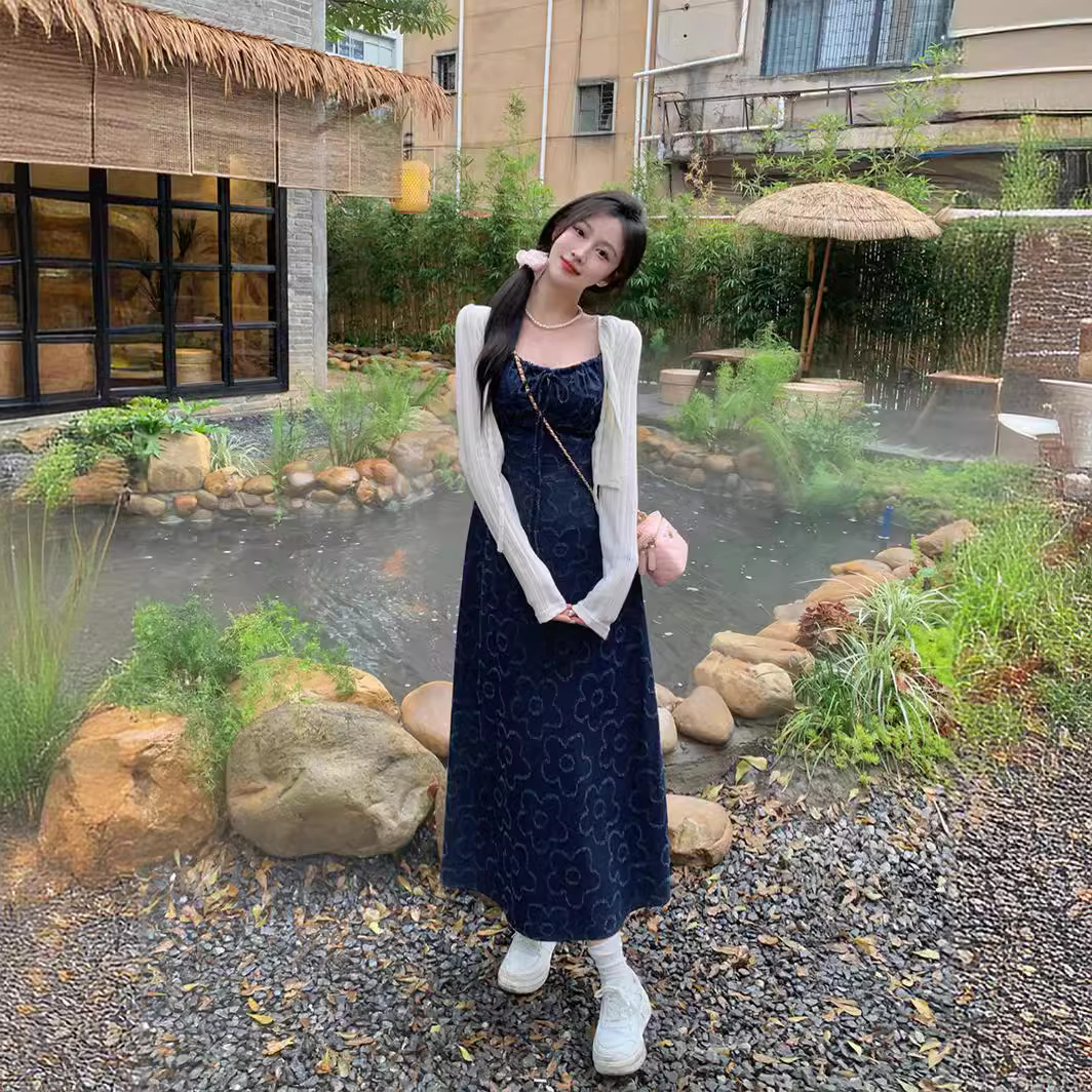  秋  L-4XL 大きいサイズ カーディガン ワンピース