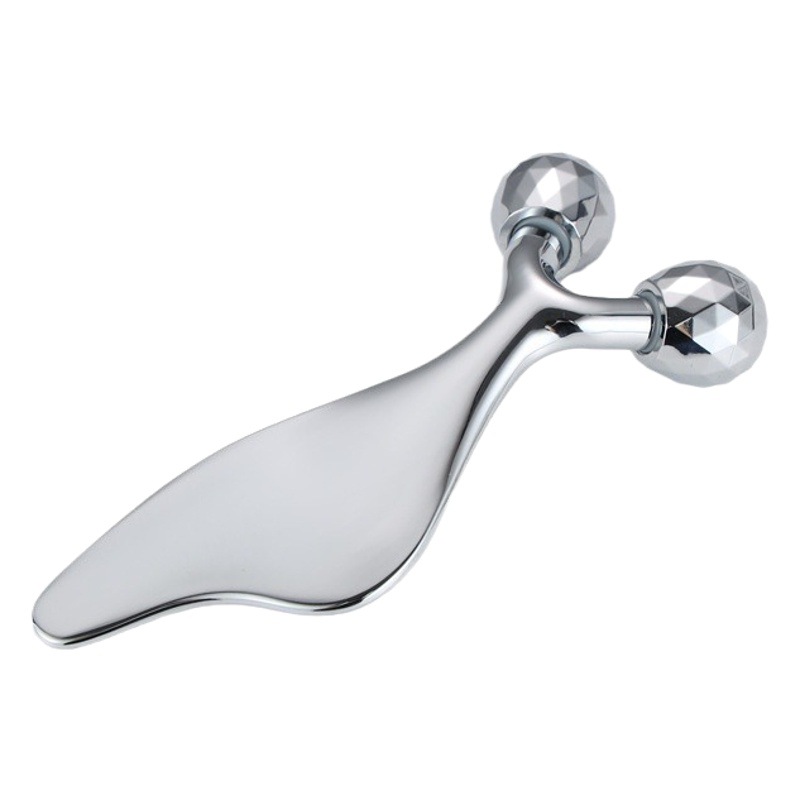 Eye Massage Stick Double Roller All-Metal Facial Lifting Massager Scraping V Face Gift Box Facial Massage Stick