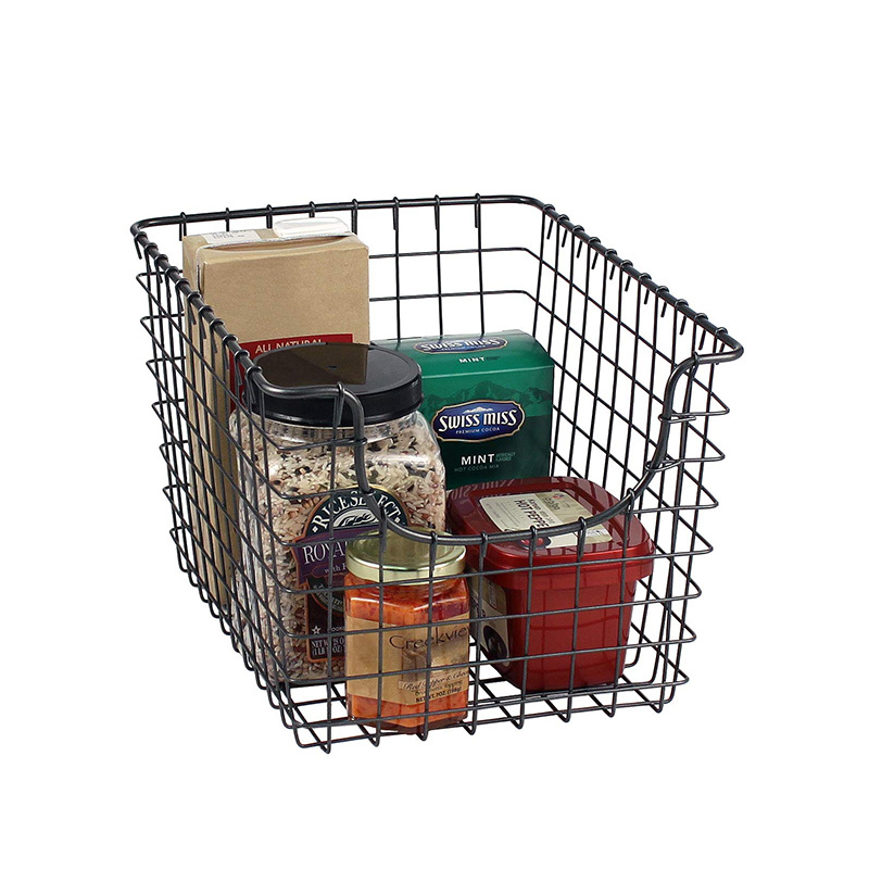 Wire Storage Basket For Bathroom Kitchen And Home Office Organiser_voghion.com