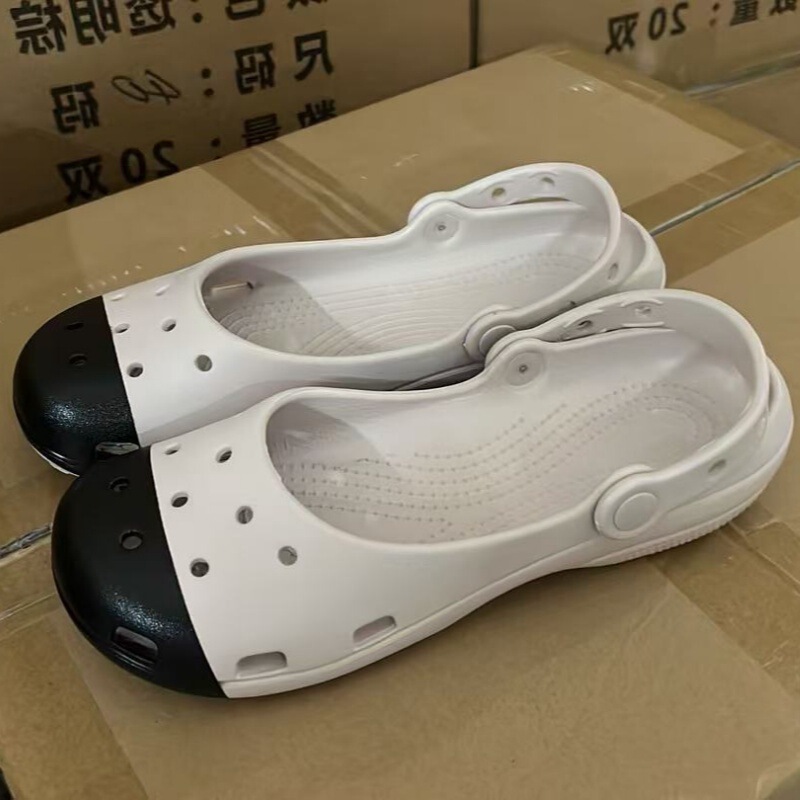 Color-block gradient strap sandals, ballet clogs for women, 2026 summer new beach sandals, direct from the manufacturer