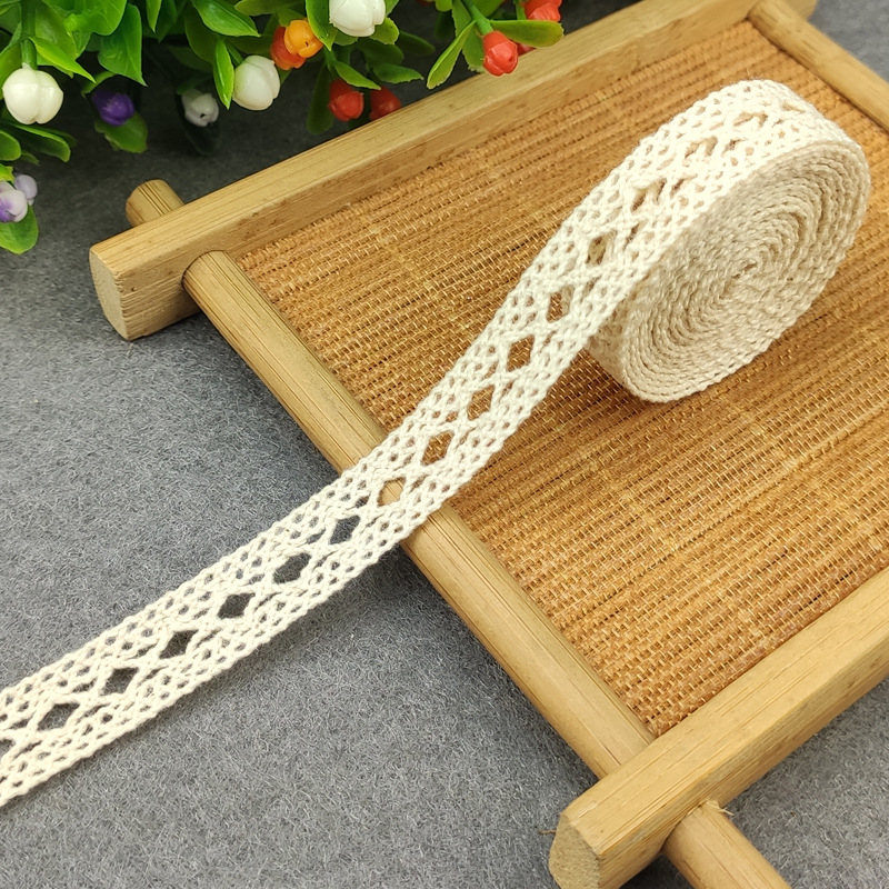 供应1厘米新款枕头包边棉线花边 蕾丝无弹装饰服装辅料