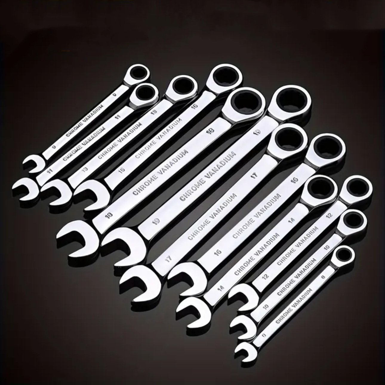 棘轮扳手多功能扳手镜面代发工厂铬钒钢贴标固定两用扳手72齿跨境