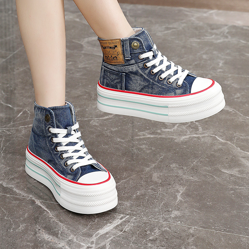 Br616 Neue Canvas-Schuhe für Damen, neuer Sommer-High-Top, atmungsaktiv, dicke Sohle, höhenverstärkend, vielseitig, strapazierfähig_voghion.com