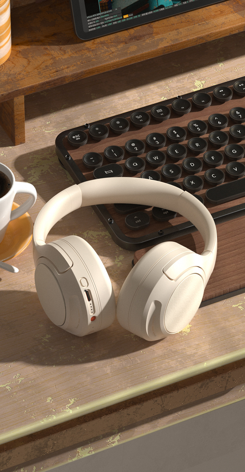 New special model Bluetooth ANC over-ear noise-cancelling headphones with ultra-long battery life wireless music gaming e-sports headphones
