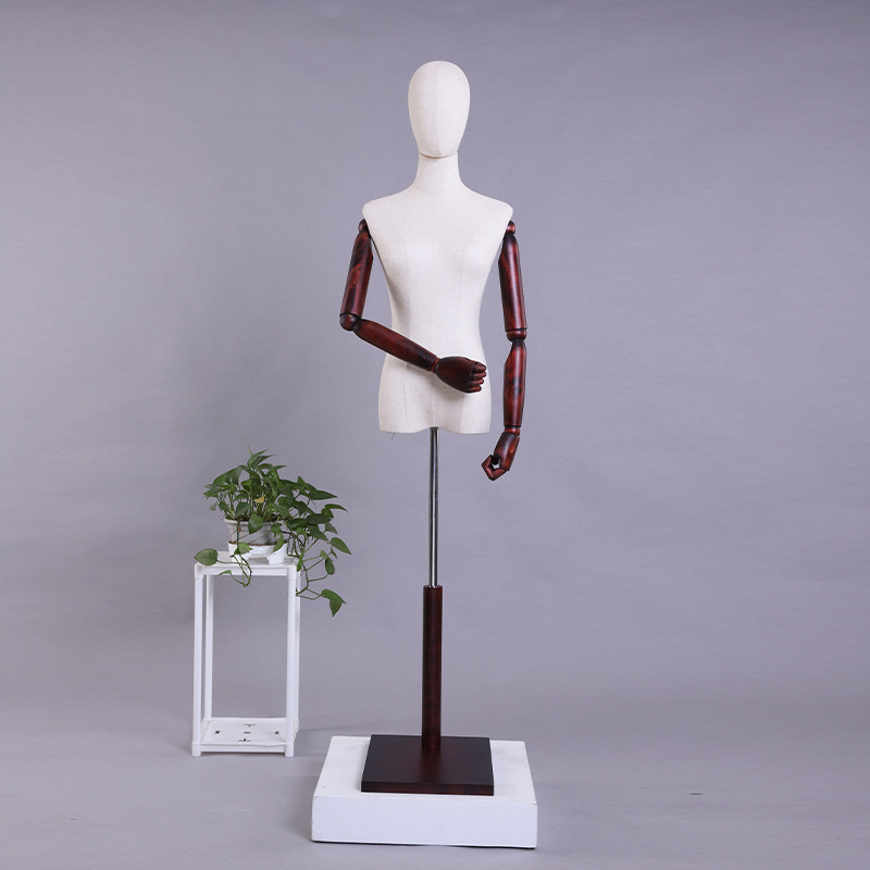 Maniquí Femenino de Medio Cuerpo Madera para Tienda de Ropa image 5