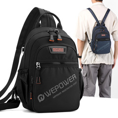 WEPOWER新型メンズビジネスカジュアル胸バッグ片肩斜めがけ可肩アウトドア旅行にも合わせられる胸バッグ