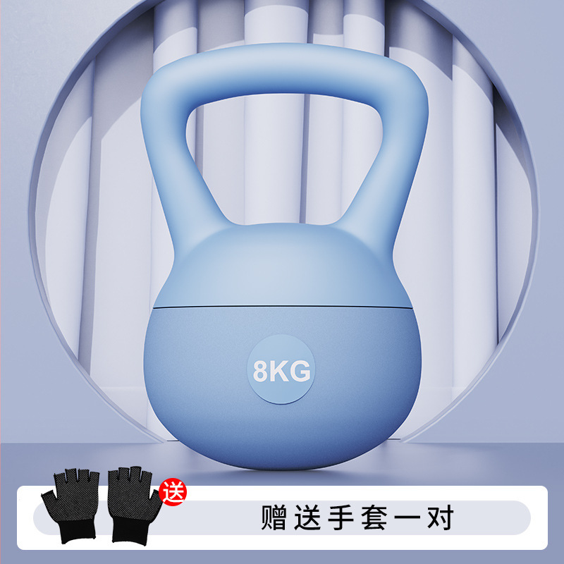 ソフトケトルのベルさんのフィットネス家庭用器材のやせた腕はお尻を上げてポットのダンベルを持ち上げます。|undefined