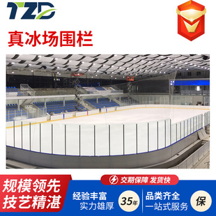 Ice Stadium Fence Impact-Resistant Double-Sided Pe Fence Board with Tempered Glass Standard Venue 30*60 Boundary Wall