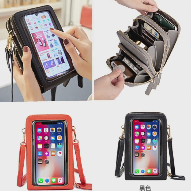 New Crossbody Touch Screen Mobile Phone Bag Women's Three-Layer Large Capacity All-Match Fashionable Small Cosmetic Bag Mini Small Bag New Crossbody Touch Screen Mobile Phone Bag Women's Three-Layer Large Capacity All-Match Fashionable Small Cosmetic Bag Mini Small Bag