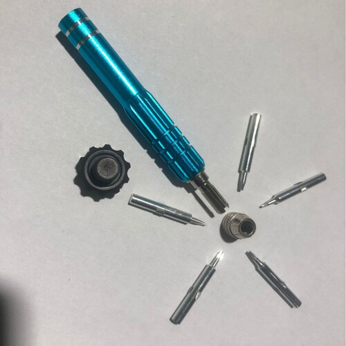 【Customizable Blade】Multifunction Five-in-One Screwdriver Set Apple iPhone Disassembly Tool Aluminum Blade