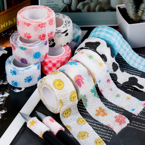 Student writing finger guard bandage sports hand guard non-woven fabric anti-wear finger elastic bandage self-adhesive bandage wholesale