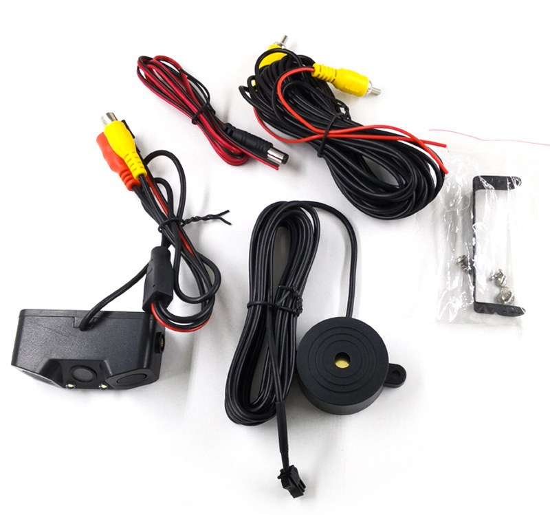 Car Reversing Radar Three-In-One Visual Reversing Radar Camera Reversing Image All-In-One Machine with Beeping Sound