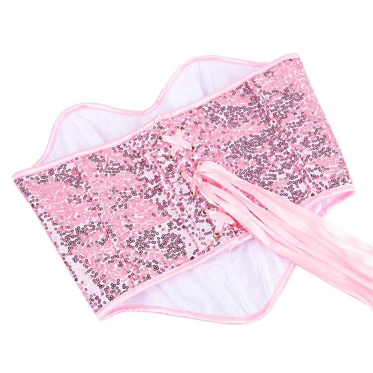 Nuevo rosa sequinilla damas tórax brazo cintura plástico chaqueta Aliexpress suministro de comercio electrónico transfronterizo