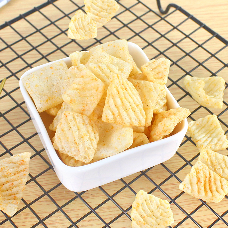 Malaysia Imported Miao Miao Puffed Squid Rings Shrimp Strips Chicken Flavor Shrimp Flavor Crisps 60g Pizza BBQ Spicy Crisps