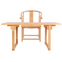 中式圈椅主人椅新中式太师椅茶桌椅子实木扶手官帽椅中式书桌