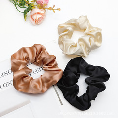 時尚韓風真絲大腸發圈   法式100%桑蠶絲頭繩髮飾馬尾頭花批發