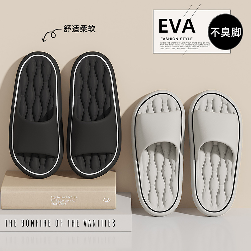 Pantuflas de baño para mujer de verano, antideslizantes, cómodas para hombre, uso doméstico en interiores, sandalias de masaje para hombre, venta al por mayor