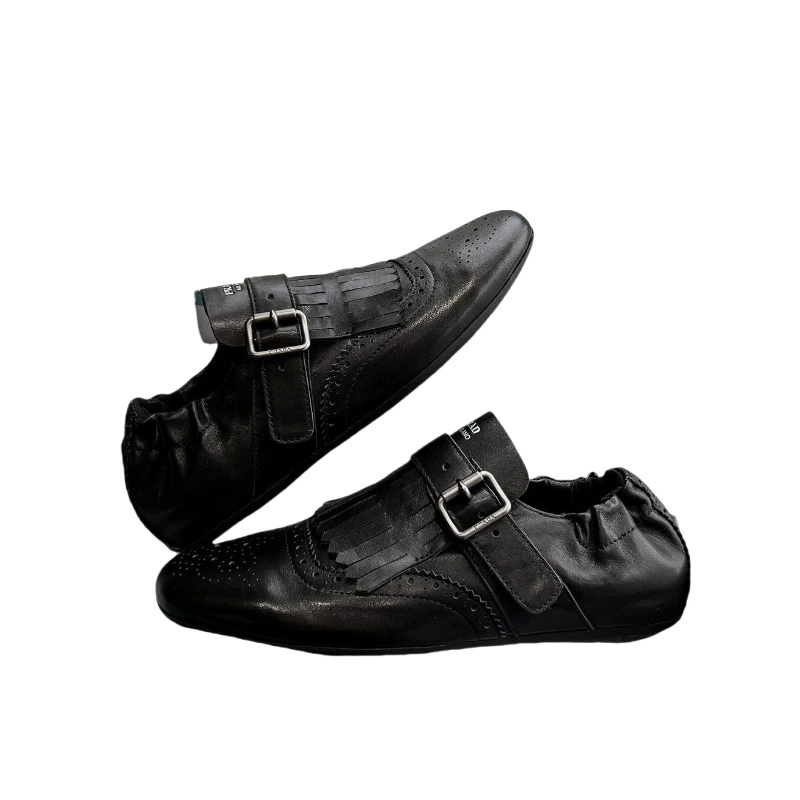 Высококачественная обувь PRD*25SS Walking Retro Flow Caves Calc Cowing Cowing Platform Mueller Smal Drag Shoes