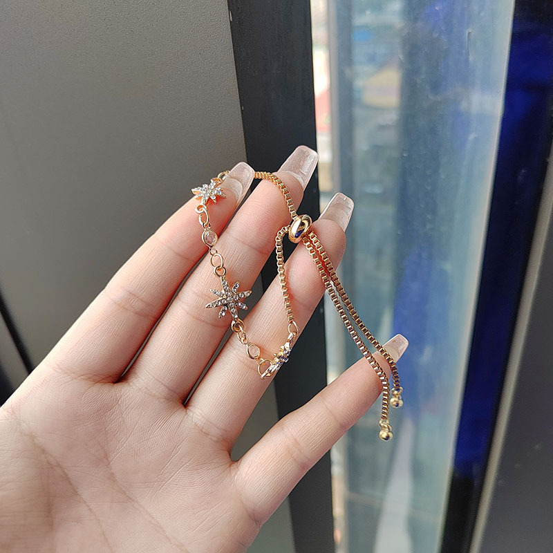 Japanisches und koreanisches Instagram-modisches Perlenarmband, einzigartiges Design, achteckiges Sternarmband, einzigartiger Trend, Armband im kalten Stil_voghion.com