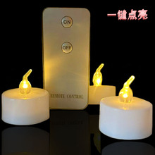 LED遥控电子蜡烛 生日派对求婚小茶蜡开关2键遥控蜡烛灯跨境新品