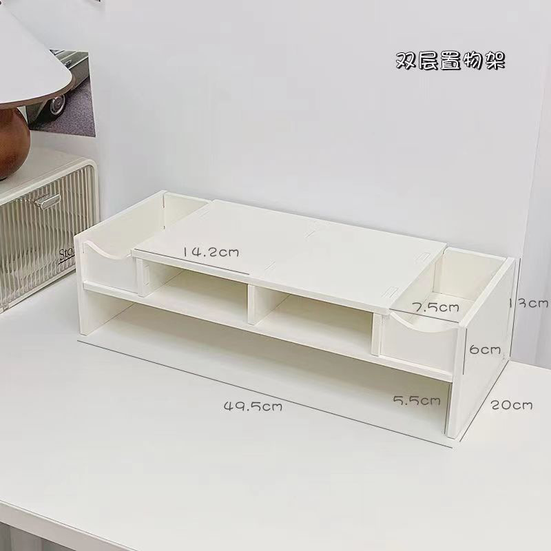 本棚デスクトップ収納ラック多層オフィスファイル収納ボックスブックスタンド学生寮テーブル層状収納ラック|undefined