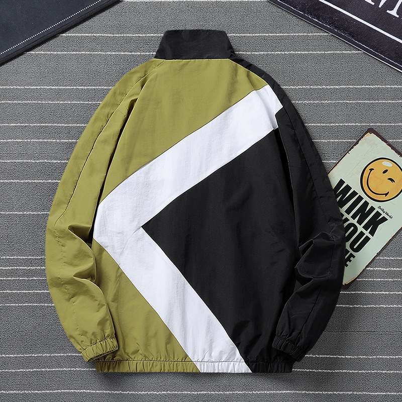 Chaqueta de hombre 2024 nuevo estilo de hombre de color de moda casual chaqueta deportiva de cuello vertical de otoño para hombre