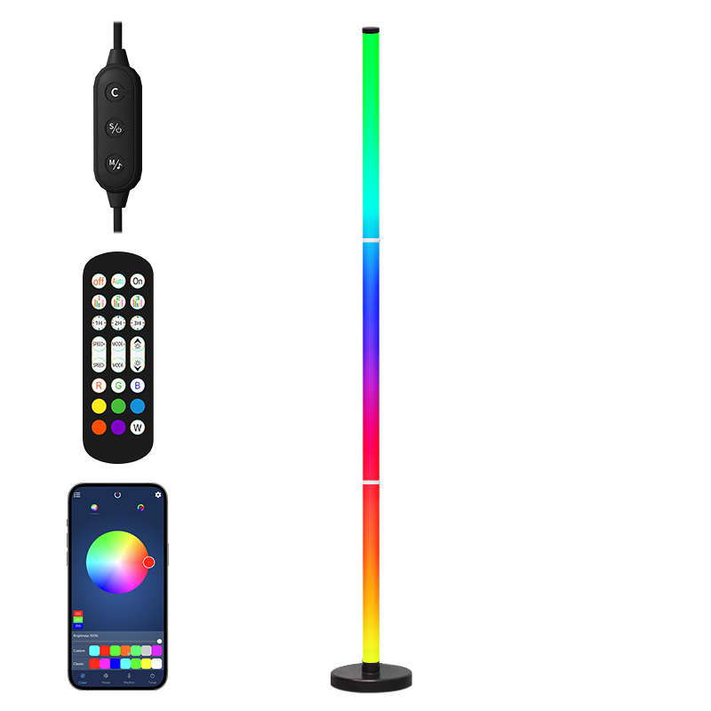 Торшер RGB большое круглое основание PC