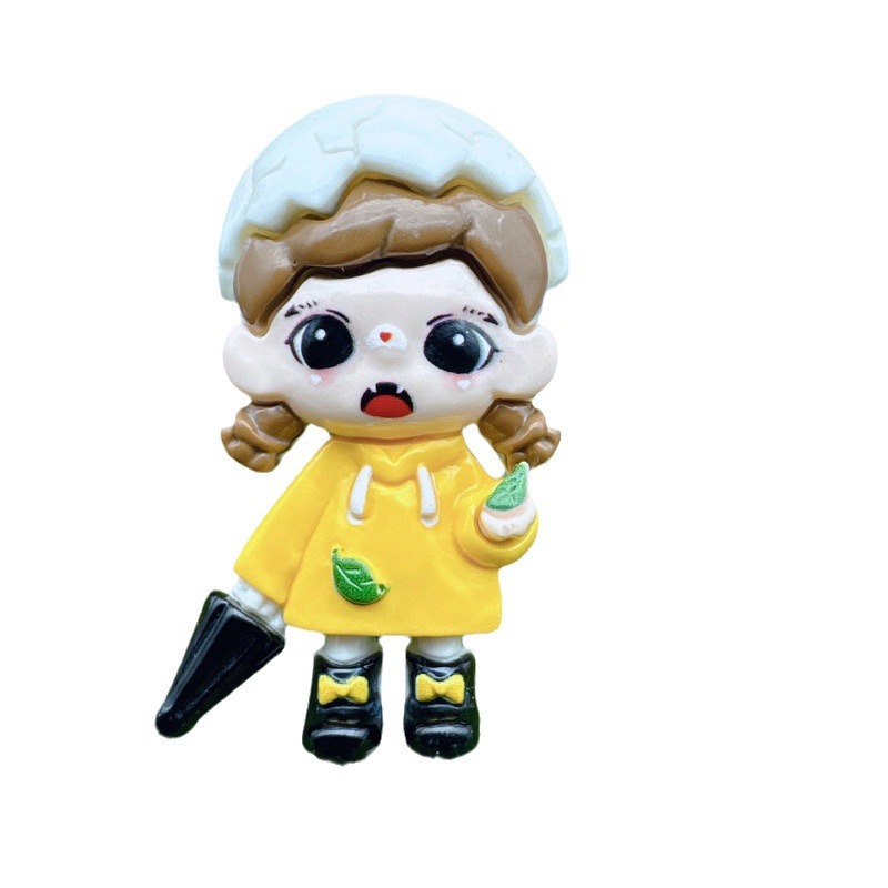 인기있는 대형 CARDORA 소녀 수지 액세서리 수제 DIY 크림 접착제 펜던트 머리핀 냉장고 패치