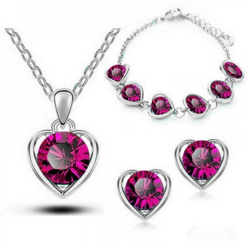 Серьги сердце-форма, украшение, набор, корейский стиль, 3 предмета