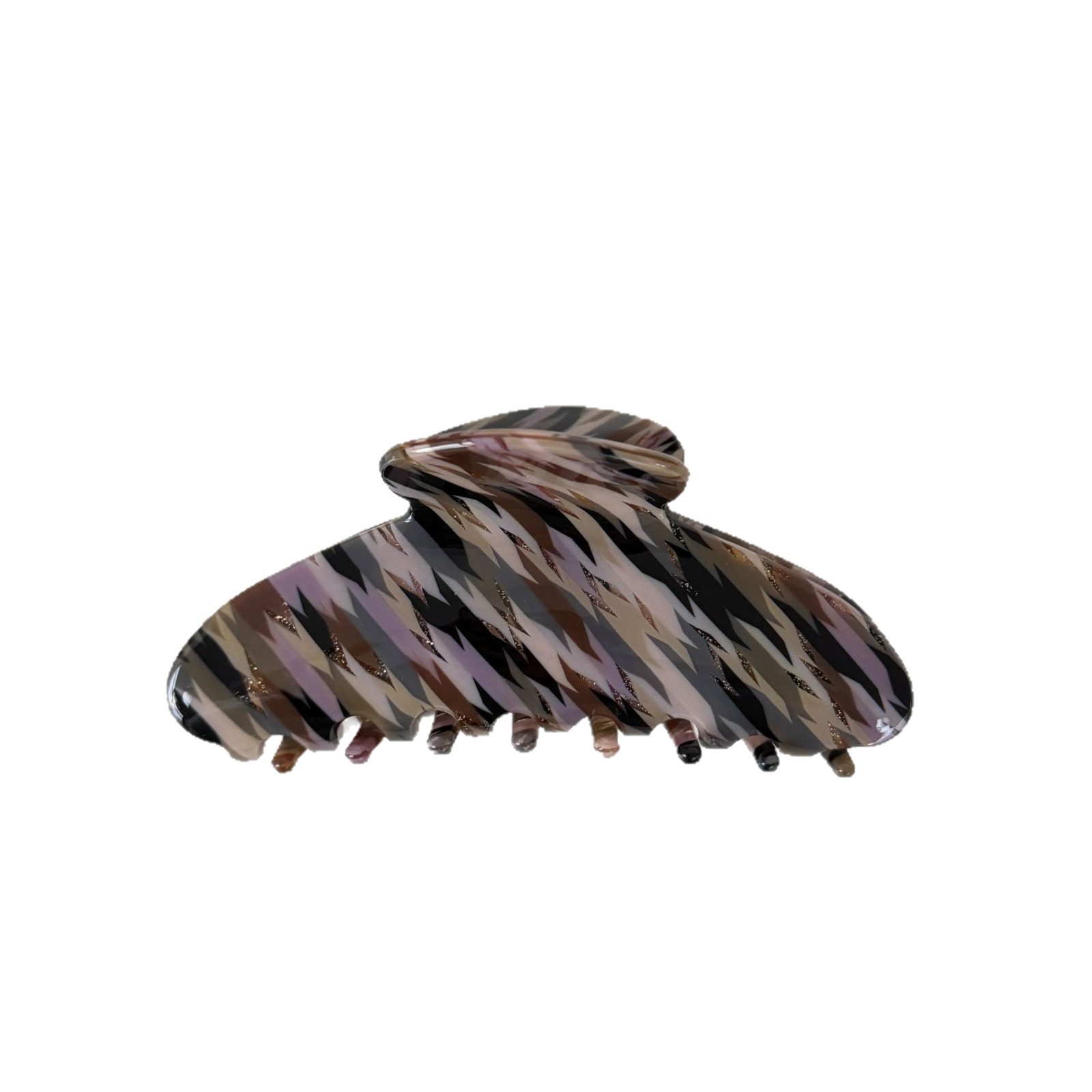 Retro Luxury Hair Clip with Geometric Patterns and Leaf Vein Texture Design, Large Claw Clip for Updos, Shark Clip