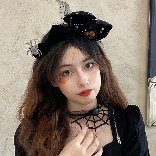 Halloween funny devil headband hair accessories spider ghost jewelry accessories dress up funny pumpkin hairpin female headwear