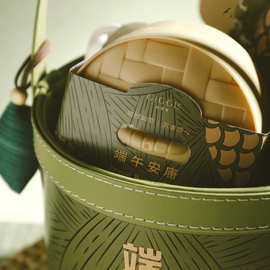 2023端午礼盒创意端午节咸鸭蛋粽子皮质包装盒空盒现货手提礼品盒