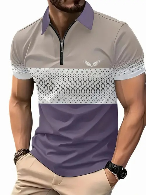 2025 nova moda masculina verão casual estilo retro gola flip