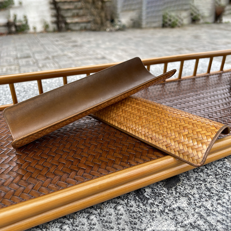 Pintura grande Estera de bambú té de cobre