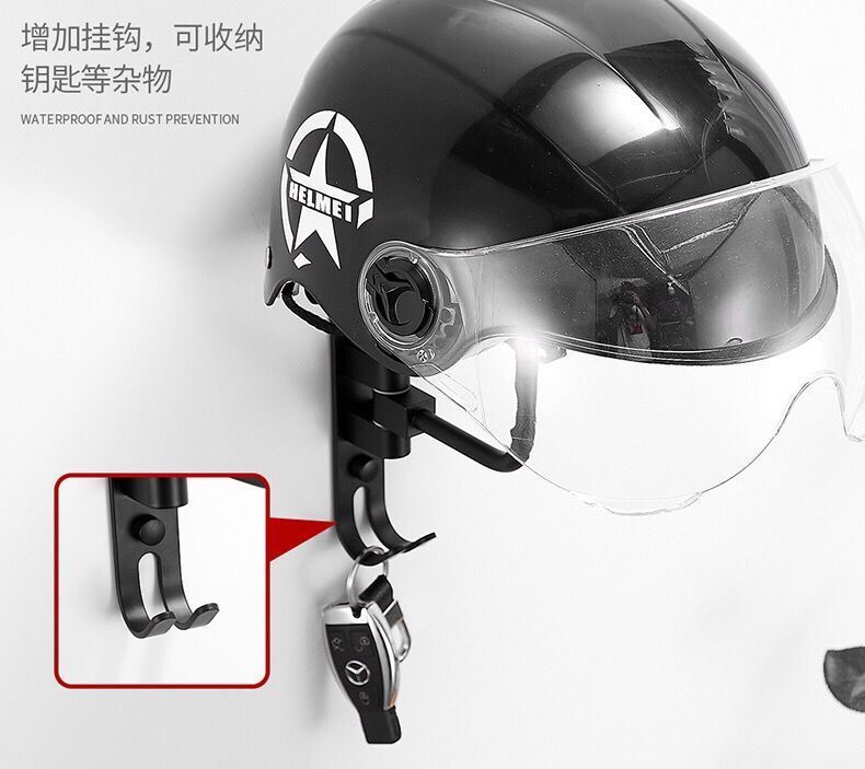 Helmet Rack Motorcycle Helmet Storage Rack Wall Mounted