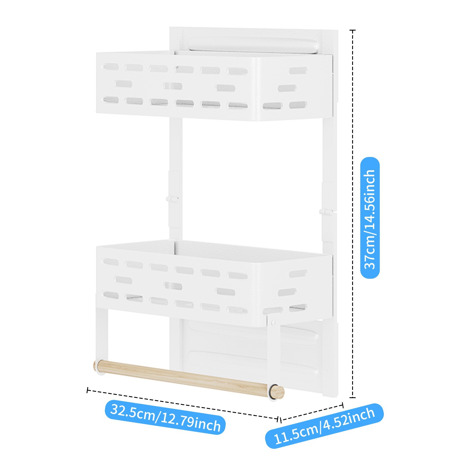 Rack de absorción magnética de cocina plegable refrigerador puerta lateral rack de artículos sin perforación rack de condimento colgante de pared percha de película de preservación