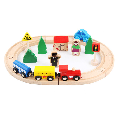 Thomas electric rail train magnetic small locomotive wooden rail transit toy children's educational toy