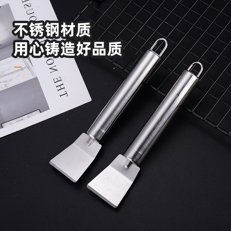 Palas de limpieza de acero inoxidable, herramientas de cocina, palas de descontaminación de acero inoxidable, palas de limpieza, palas de limpieza de aceite para el hogar, espátulas