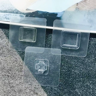 强力粘钩置物架粘贴贴片免打孔肥皂盒调料盒透明无痕配件墙壁卡扣