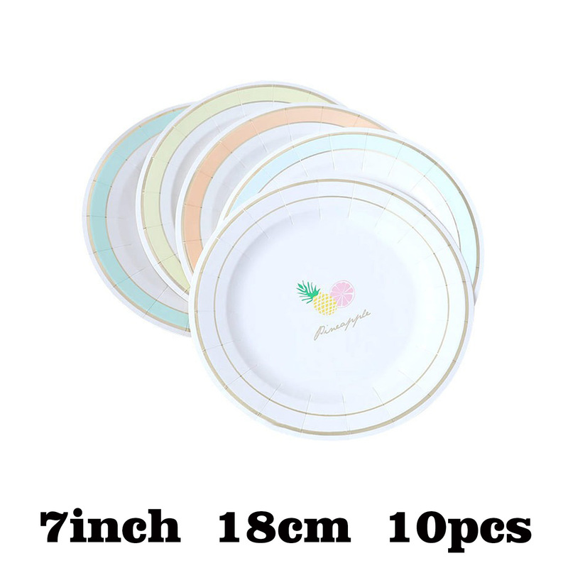 一次性纸盘卡通彩色餐盘生日派对蛋糕盘子圆盘甜品盘活动聚会餐具|undefined