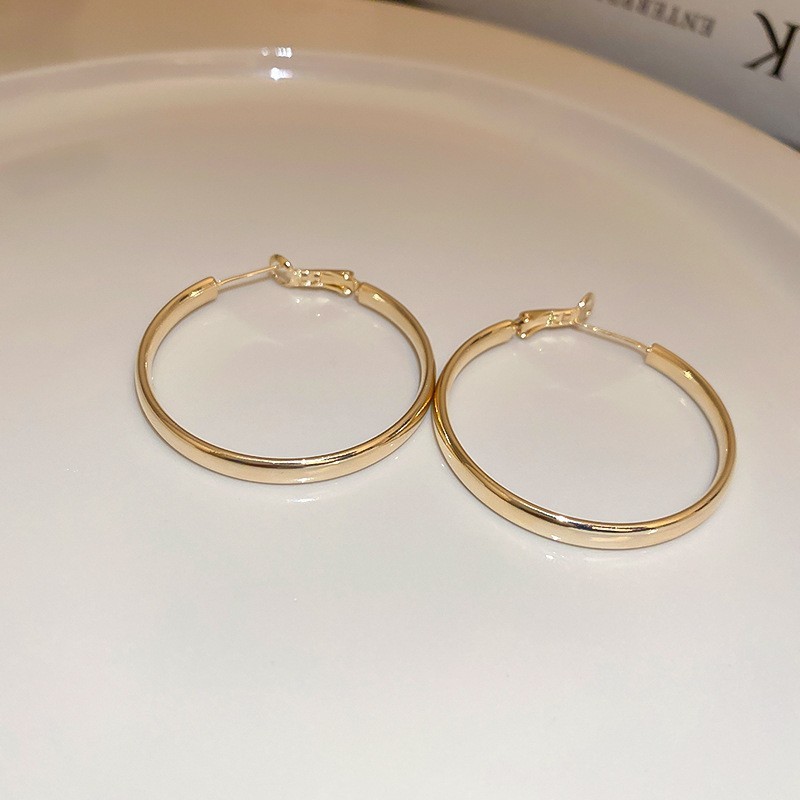 银针金属感光面几何圆形耳钉欧美简约冷淡风耳环小众设计感耳饰女|undefined