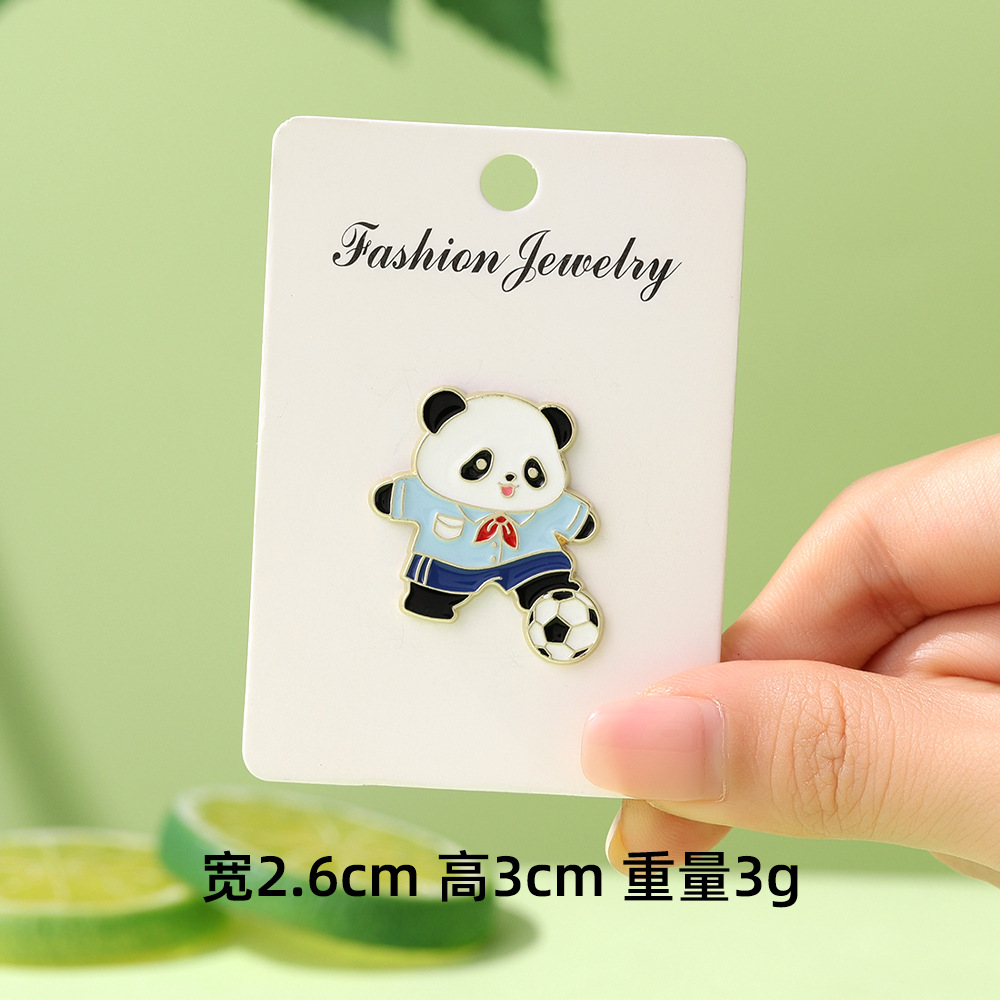 Dibujos animados lindo panda flor flor broche colección de la familia panda animal metal insignia accesorios de ropa para niños regalos