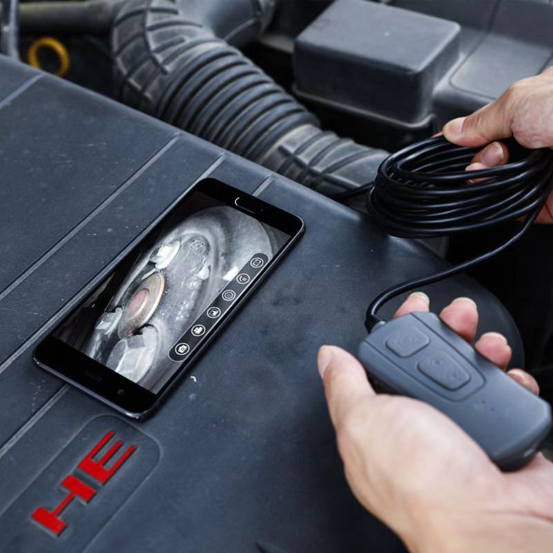 500W Çift Lensli HD Endoskop Araç Bakım Çift Ekran Kamera Boru Motor Karbon Birikimi Algılama Probu