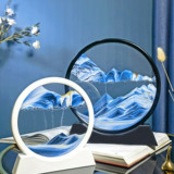 Стеклянный круглый зыбучий песок картина подарок ремесла подарок на день рождения 3d динамические песочные часы настольный орнамент праздничный подарок