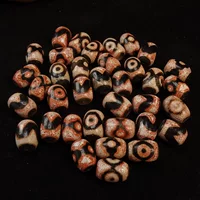 5A Hongqin Natural Тибетский подлинный агат тигровый зуб мандала с тремя глазами дзи бусы ведро разбросанные бусы верхняя талия бусы 10*14 мм