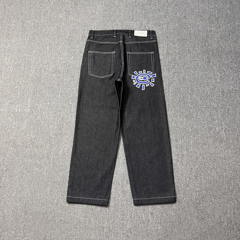 ADWYSD alwaydo what you'd do sun-curl print basic washed denim jeans