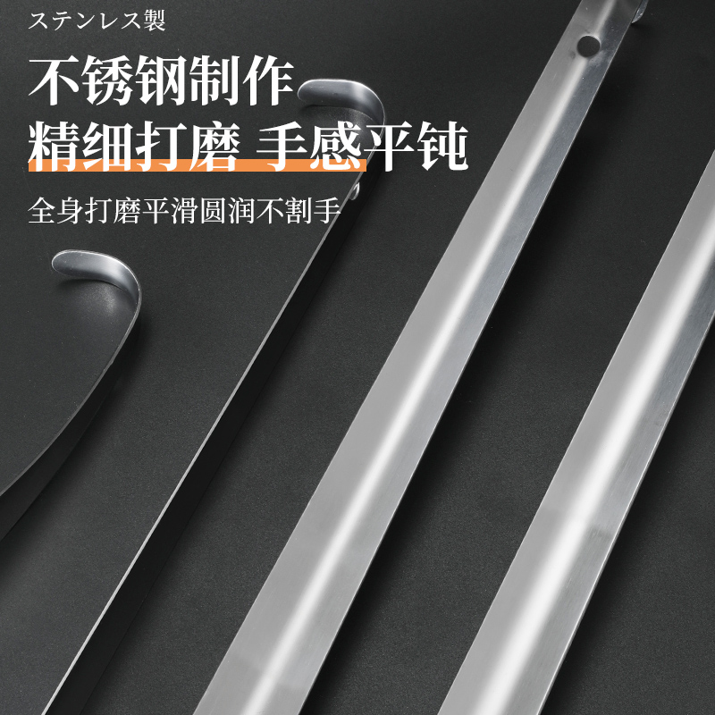 不鏽鋼鞋拔子長柄家用高檔小巧穿鞋神器把子金屬鞋溜子便攜提王金