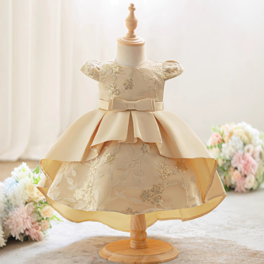 Girl's skirt, dress, mini-skirt, European style, Amazon, with short sleeve